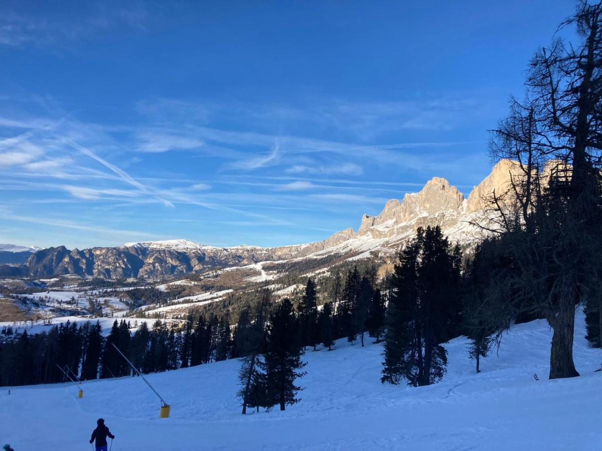 Renoviertes Apartment Mit Terrasse An Der Piste Mit Kostenlosen Wifi Carezza al Lago Exteriör bild
